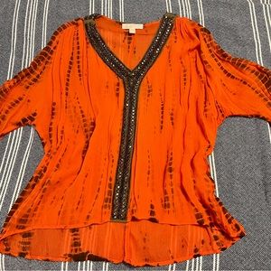 Michael Kors Tye Dye effect beaded top